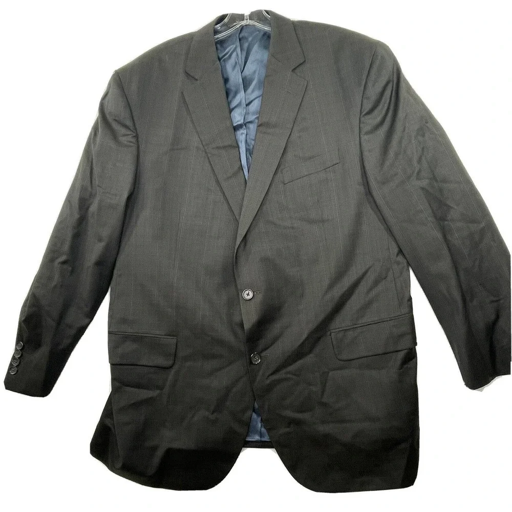 Jack Victor Sport‎ Coat Mens 46R Gray Super 100s Wool Suit Jacket